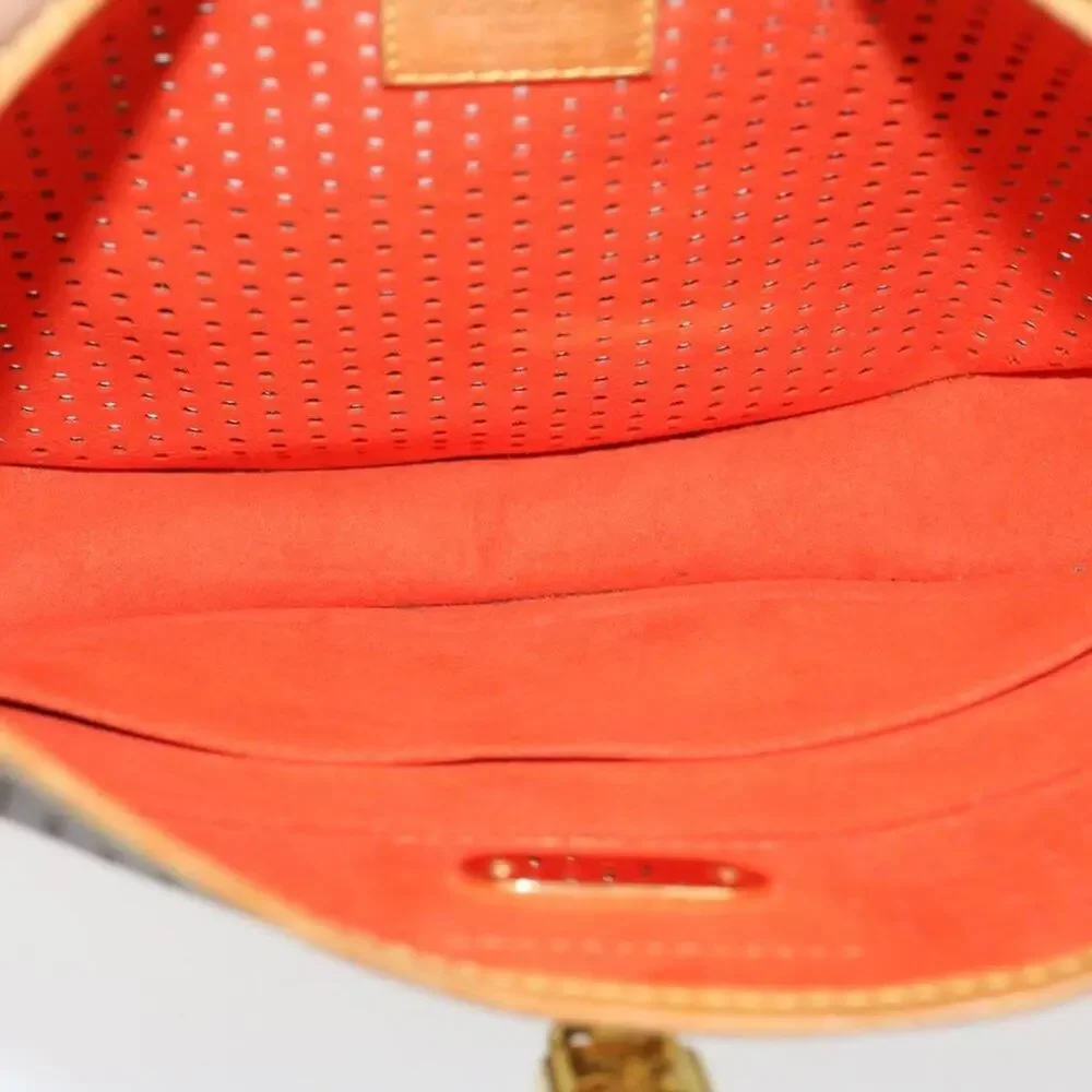 Authentic Louis Vuitton Monogram Perfo Demi-Lune in Orange Bag - Picture 13 of 15